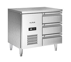 Bàn mát inox 3 ngăn kéo Klaus KDC-1.1-1W