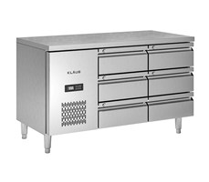 Bàn mát inox 6 ngăn kéo Klaus KDC-1.1-2W