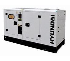 Máy phát điện 16KVA – 17KVA diesel Hyundai DHY16KSE 3 pha với vỏ chống ồn đồng bộ