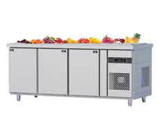 Bàn salad quạt gió 3 cánh inox BSQ.3MI1876