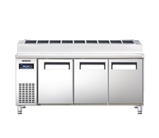 Bàn pizza 3 cánh inox Everzen UDS-18PIP