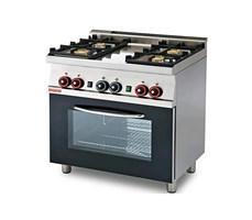 Bếp âu 4 họng có lò nướng Lotus CF4-68G