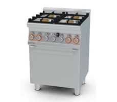 Bếp âu 4 họng có lò nướng Lotus CFM4-66GEM