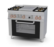 Bếp âu 4 họng có lò nướng điện (cửa kính) Lotus TPFM4-610GEM