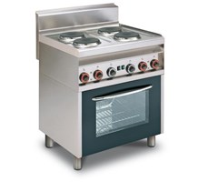 Bếp điện 4 đầu đốt kèm lò nướng cửa kính Lotus CF4-8ETS