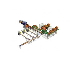 Dây chuyền dán thùng kết hợp với Robot gắp sản phẩm