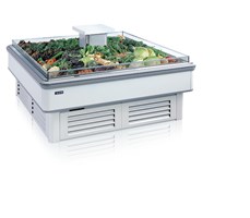 Tủ mát trưng bày rau củ quả loại đảo cứng OPO I0V1