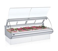Tủ mát trưng bày thịt mặt cong nâng lên OPO E0M1-CL