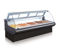 Tủ mát trưng bày thịt mặt cong cố định OPO E0M1