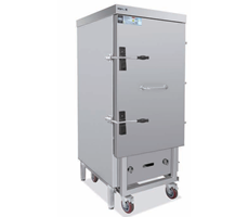 Tủ hấp dùng gas có xe đẩy 24 khay Meichu ZFG-ZFR24