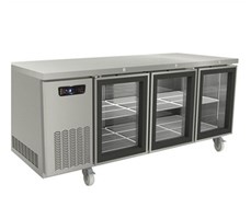 Bàn mát inox 3 cánh kính Sanden Intercool SCR3-1806CR 1M8