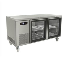 Bàn mát inox 2 cánh kính Sanden Intercool SCR3-1506CR 1M5