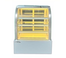 Tủ bánh kem mini để bàn kính cong 4 tầng Snow Village GB-100.Z4 0.7M