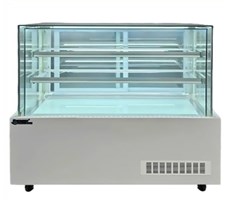 Tủ bánh kem kính vuông không viền 3 tầng Snow Village DG-1800 1M8