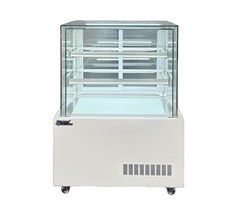 Tủ bánh kem kính vuông không viền 3 tầng Snow Village DG-900 0.9M