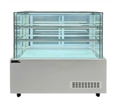 Tủ bánh kem kính vuông không viền 3 tầng Snow Village DG-1500 1M5
