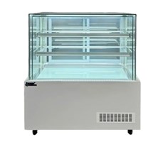Tủ bánh kem kính vuông không viền 3 tầng Snow Village DG-1200 1M2