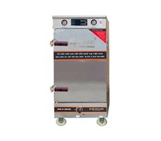 Tủ nấu cơm 10 khay kết hợp gas điện Vinaki Cảm ứng 10KDG-CU