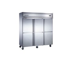 Tủ đông 6 cánh Inox Kolner KD1.6L6 (Làm lạnh trực tiếp)