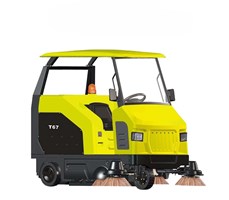 Máy quét rác ngồi lái HiClean T67 dùng bình