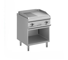 Bếp chiên bề mặt dùng điện, 1/2 mặt phẳng trơn, 1/2 mặt phẳng sọc được mạ crôm, có chân tủ MFTE77ALR