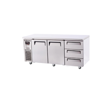 Bàn mát 3 ngăn kéo và 2 cửa Turbo Air KUR18-3D-3(FB)