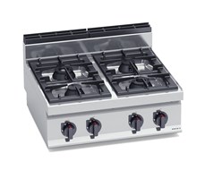 Bếp âu 4 họng đặt bàn dùng gas BERTOS G7F4BP