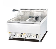 Bếp chiên nhúng 2 ngăn dùng gas để bàn Jieguan- GF-565