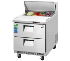 Bàn mát salad 2 tầng ngắn kéo Everestref EPBNR1-D2