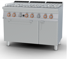 Bếp âu 6 họng kèm lò nướng LOTUS CF6-712GPV