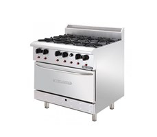 Bếp âu 6 họng có lò nướng Berjaya DRO-6L