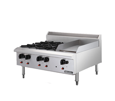 Bếp âu 4 họng kèm chiên phẳng Berjaya OB4GG1B-17