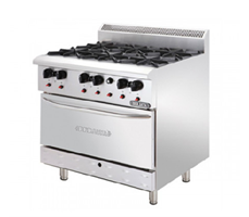 Bếp âu 6 họng có lò nướng Berjaya DRO6-17