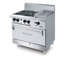 Bếp âu 4 họng có lò nướng kèm chiên phẳng Berjaya OB4GG1BWO-17