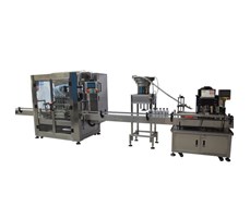 Dây chuyền chiết rót đóng nắp tự động (bơm piston, 6 đầu chiết) Kolner 