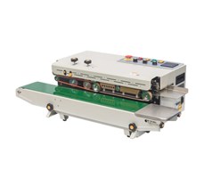 Máy hàn miệng túi liên tục Kolner KN-1000L (vỏ thép, có in date, lề 16 cm)