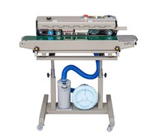 Máy hàn miệng túi liên tục Kolner KN-1000 (vỏ thép, máy bơm khí)