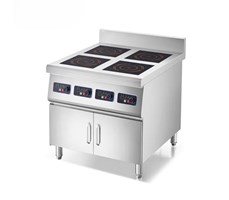 Bếp từ công nghiệp 4 mặt có tủ để đồ INDUCOOK ID-BD4M3500W
