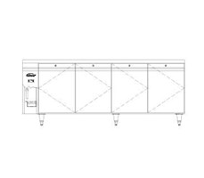 Bàn lạnh 4 cửa 2 chế độ Williams Opal O4R(J) (điều khiển từ xa)