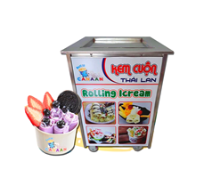 Máy làm kem cuộn chảo đơn 37cm Canaan 
