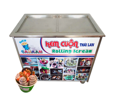 Máy làm kem cuộn chảo đôi 42cm Canaan