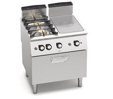 Bếp ga mặt phẳng + 2 bếp mở với lò nướng ga 2/1 SG7T4P2F+FG