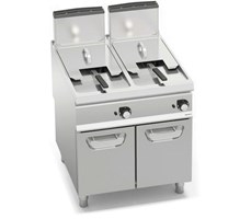 BẾP CHIÊN GAS CÓ TỦ - HAI BỒN CHỨA 18+18 L - GIÁN TIẾP S9GL18+18MI