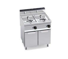 BẾP CHIÊN GAS CÓ TỦ - HAI BỒN CHỨA 18+18L - GIÁN TIẾP  GL18+18MI
