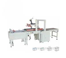 Dây chuyền dán thùng carton có đóng đai 1 lần MK-APLCSS02