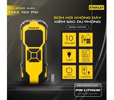 Dụng cụ đa năng bơm xe, đèn pin Led, sạc dự phòng STANLEY SXIF0101  