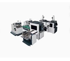 Máy làm hộp cứng tự động trạm kép (2 dán góc, 2 thụt) LS-900A