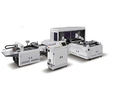 Máy dán miếng giấy lót trong bìa cứng (dán miếng sắt, thẻ đầu) QNB-600TYY