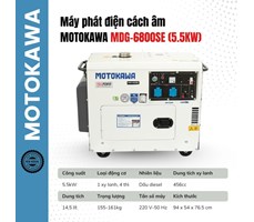 Máy phát điện chạy dầu MOTOKAWA - MDG6800SE (5.5 KW) 