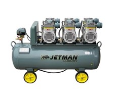 Máy Nén Khí Không Dầu Jetman 6Hp 100L NKF-1600x3T100 Lên Hơi Nhanh